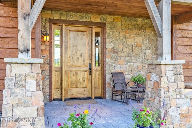 171 Brave Heart Loop, Bozeman, MT 59718 - entrance to property with stone siding