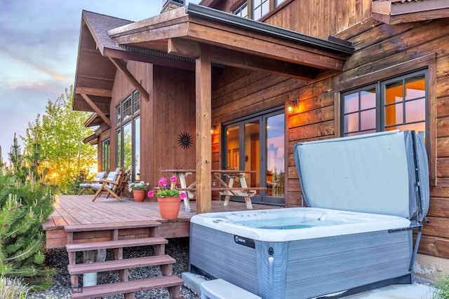 171 Brave Heart Loop, Bozeman, MT 59718 - deck featuring a hot tub