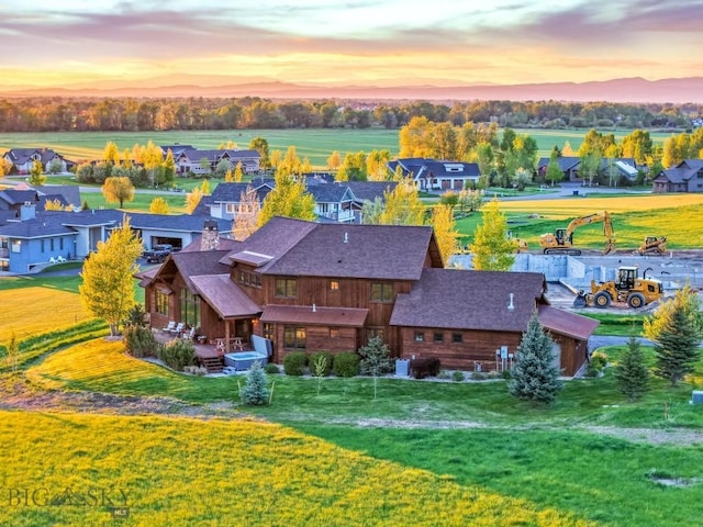 171 Brave Heart Loop, Bozeman, MT 59718 - aerial view at dusk of a residential view