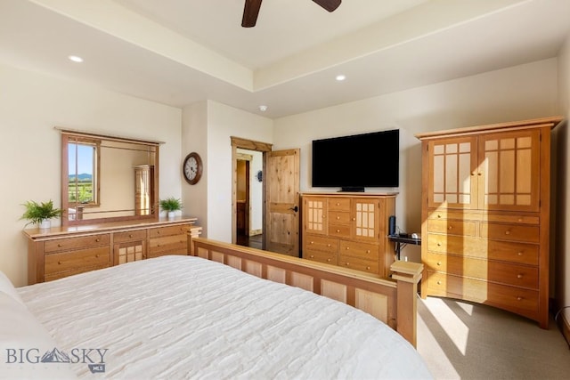 171 Brave Heart Loop, Bozeman, MT 59718 - bedroom with recessed lighting, carpet flooring, and a ceiling fan