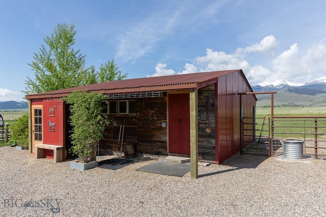 49 Redtail Hawk Rd, Mcallister, MT 59740 - view of outdoor structure with an exterior structure and a mountain view