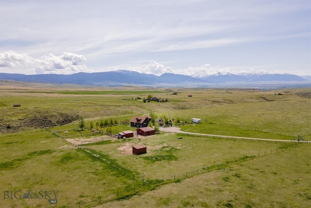 49 Redtail Hawk Rd, Mcallister, MT 59740 - aerial view of sparsely populated area with a mountain backdrop and a pastoral area