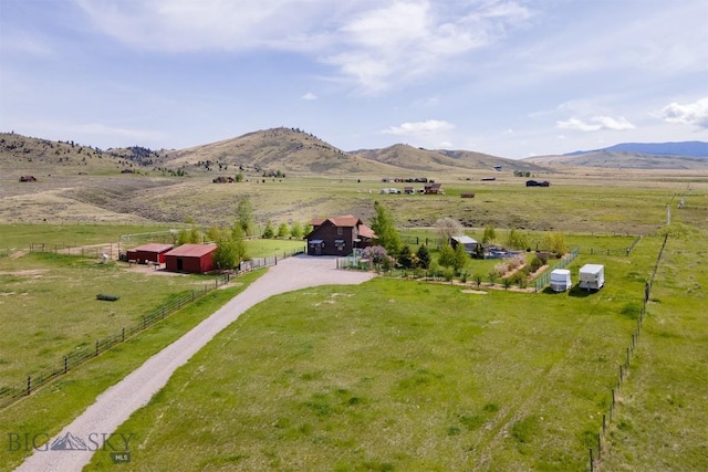 49 Redtail Hawk Rd, Mcallister, MT 59740 - view of mountain backdrop featuring rural landscape and a pastoral area