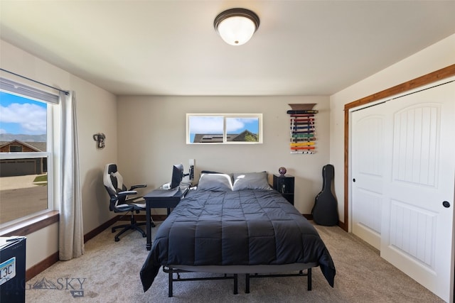 4426 Ethan Way, Bozeman, MT 59718 - bedroom with light carpet, baseboards, and a closet