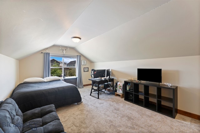 4426 Ethan Way, Bozeman, MT 59718 - bedroom with carpet floors, vaulted ceiling, and baseboards