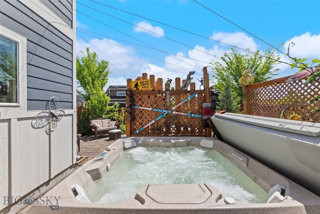 4426 Ethan Way, Bozeman, MT 59718 - view of patio with a covered hot tub
