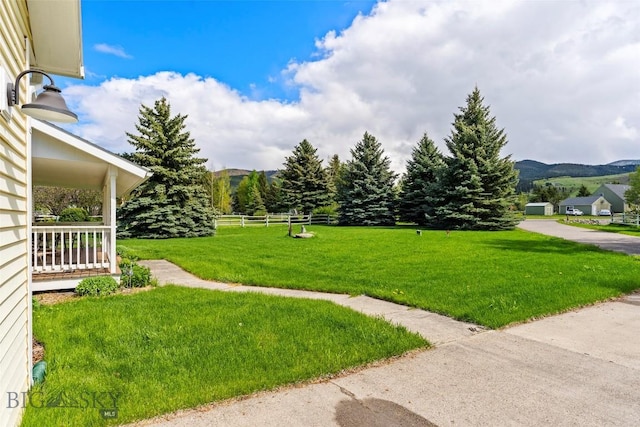 125 N Pheasant Dr, Bozeman, MT 59718 - view of yard featuring a mountain view