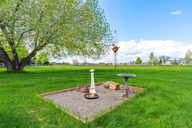 125 N Pheasant Dr, Bozeman, MT 59718 - view of yard with a fire pit