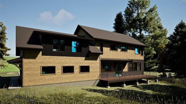 715 Colters Run Loop Lot 25, Gallatin Gateway, MT 59730 - rear view of property