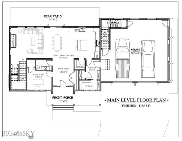 715 Colters Run Loop Lot 25, Gallatin Gateway, MT 59730 - view of property floor plan