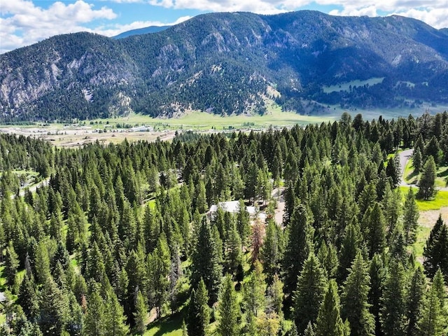 715 Colters Run Loop Lot 25, Gallatin Gateway, MT 59730 - view of mountain background with a heavily wooded area