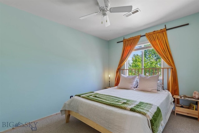 577 W Shore Dr, Belgrade, MT 59714 - carpeted bedroom featuring a ceiling fan