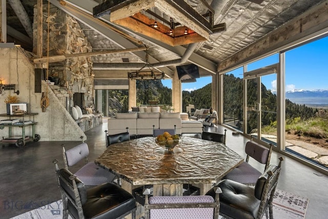 405 Swayback Rd, Mcallister, MT 59740 - sunroom featuring vaulted ceiling