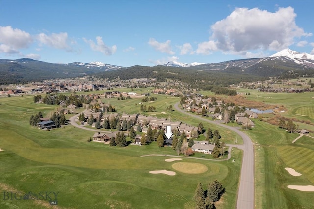 1930 Yellowtail, Big Sky, MT 59716 - aerial perspective of suburban area with mountains and a golf club