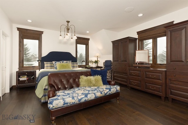 45 Cutthroat Trout, Big Sky, MT 59716 - bedroom featuring dark wood-type flooring and recessed lighting