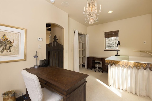 45 Cutthroat Trout, Big Sky, MT 59716 - office featuring carpet flooring and a chandelier