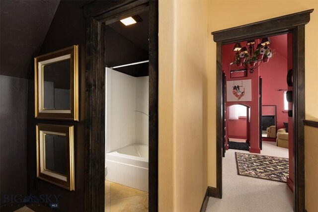 45 Cutthroat Trout, Big Sky, MT 59716 - hall featuring vaulted ceiling