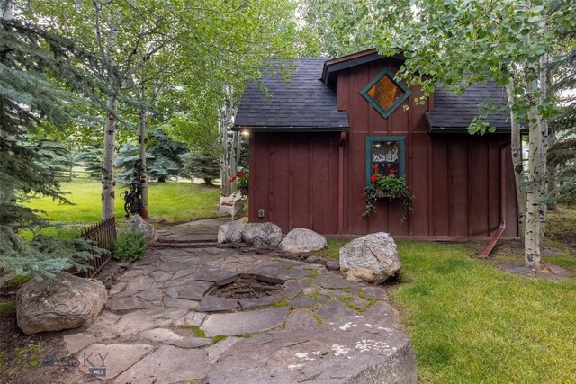 45 Cutthroat Trout, Big Sky, MT 59716 - view of outdoor structure featuring a fire pit