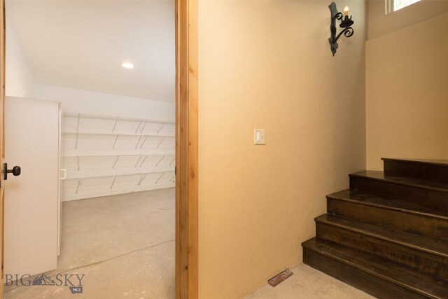 45 Cutthroat Trout, Big Sky, MT 59716 - stairway featuring concrete floors