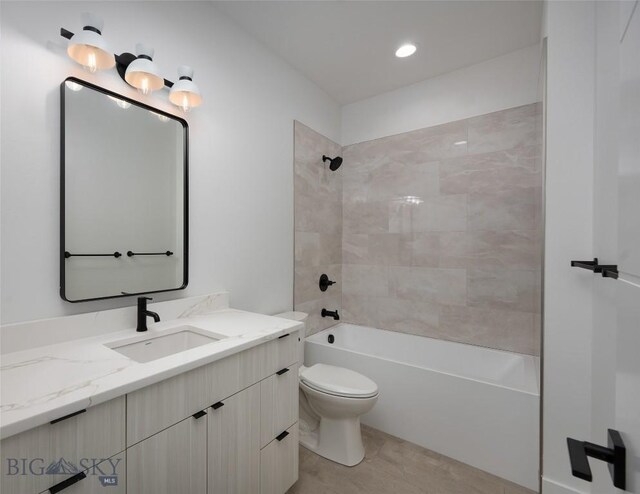 1745 Windward Ave Unit A, Bozeman, MT 59718 - full bathroom featuring toilet, vanity, and shower / tub combination