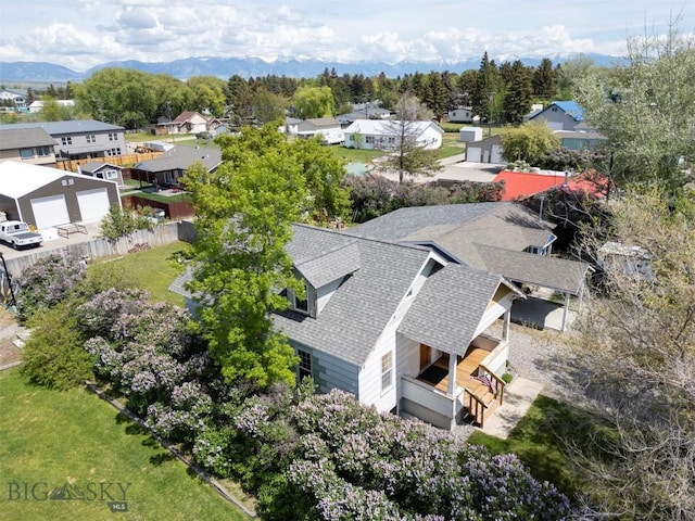 411 W Railroad Ave N, Manhattan, MT 59741 - aerial perspective of suburban area featuring a mountain backdrop