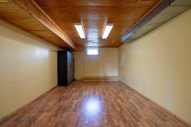 411 W Railroad Ave N, Manhattan, MT 59741 - below grade area with wood finished floors and wood ceiling