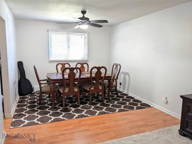 2040 Adams, Butte, MT 59701 - dining area with wood finished floors, a ceiling fan, and baseboards