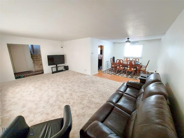 2040 Adams, Butte, MT 59701 - living room with a ceiling fan