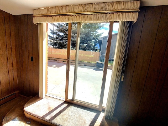 2040 Adams, Butte, MT 59701 - entryway with wood walls