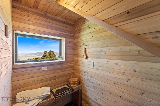 125 Rocky Mountain Mdws, Bozeman, MT 59715 - relaxing sauna / steam room with wooden ceiling and wooden walls
