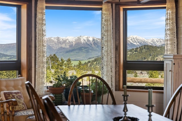 125 Rocky Mountain Mdws, Bozeman, MT 59715 - dining room with a mountain view and plenty of natural light