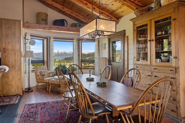 125 Rocky Mountain Mdws, Bozeman, MT 59715 - dining area featuring wood ceiling, hardwood / wood-style flooring, and plenty of natural light