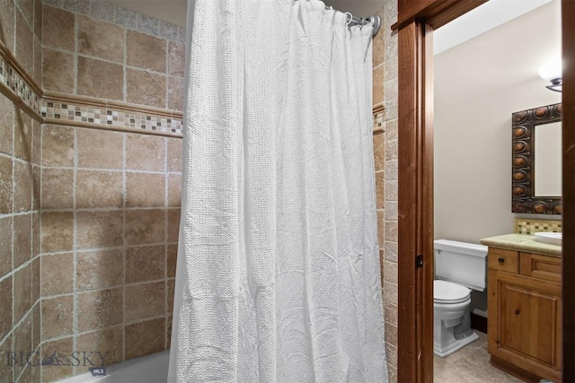 306 Glenbrook Ln, Belgrade, MT 59714 - full bath with vanity, toilet, and shower / bathtub combination with curtain