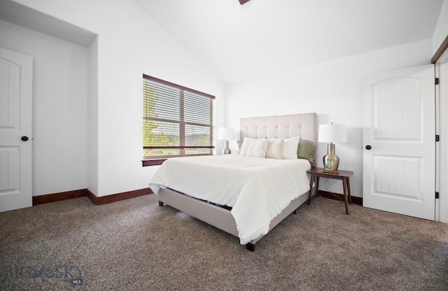 4068 Opal St, Bozeman, MT 59718 - carpeted bedroom featuring baseboards and vaulted ceiling