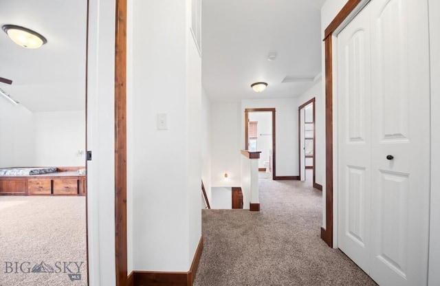 4068 Opal St, Bozeman, MT 59718 - corridor with an upstairs landing, carpet floors, and baseboards