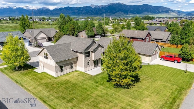 4068 Opal St, Bozeman, MT 59718 - aerial view of residential area featuring a mountainous background
