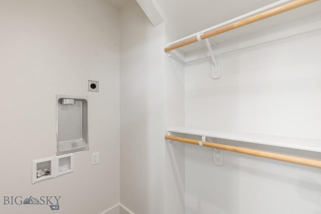 4149 Annie St, Bozeman, MT 59718 - washroom with electric dryer hookup, hookup for a washing machine, and baseboards