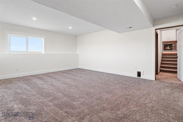 9 Murray Ln, Three Forks, MT 59721 - carpeted spare room with baseboards and recessed lighting