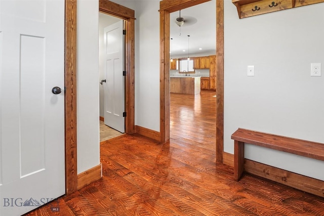 9 Murray Ln, Three Forks, MT 59721 - corridor featuring baseboards and wood finished floors