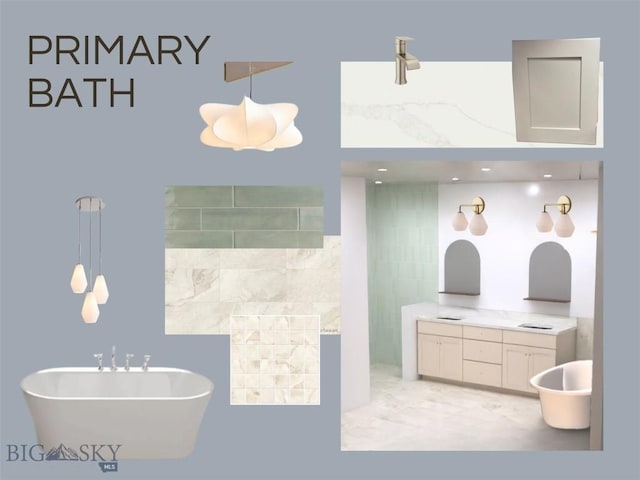 286 Lion Peak, Bozeman, MT 59718 - bathroom with a soaking tub and vanity