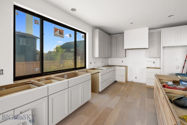 286 Lion Peak, Bozeman, MT 59718 - kitchen with light wood-style floors and recessed lighting