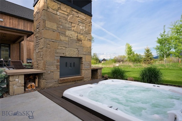 529 Clancy Way, Bozeman, MT 59718 - view of patio with a hot tub