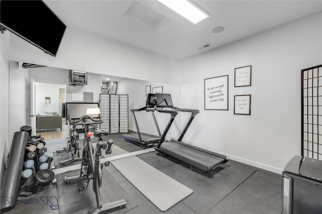 529 Clancy Way, Bozeman, MT 59718 - workout room featuring baseboards