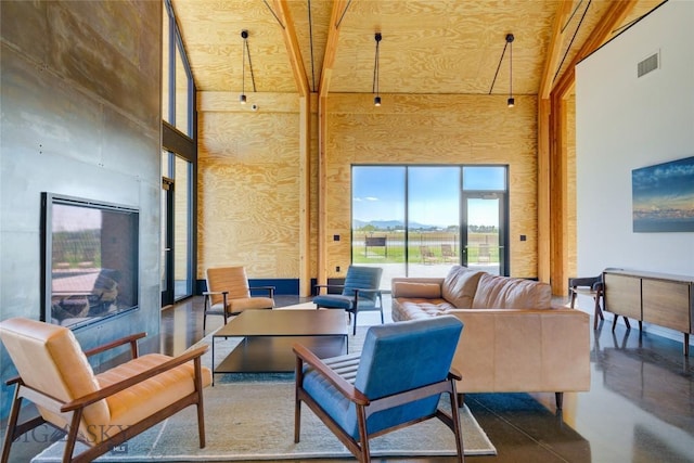 529 Clancy Way, Bozeman, MT 59718 - living area featuring a towering ceiling