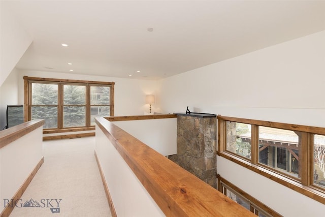 151B Pheasant Tail Unit B, Big Sky, MT 59716 - hallway with light carpet and recessed lighting