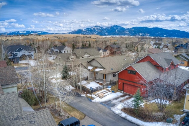 113 Nash Creek Ln, Bozeman, MT 59715 - aerial view of residential area featuring a mountain backdrop