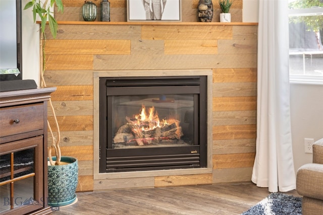 3194 Oliver St, Bozeman, MT 59718 - detailed view of wood finished floors and a glass covered fireplace