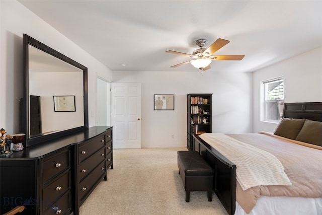 3194 Oliver St, Bozeman, MT 59718 - bedroom featuring light carpet and a ceiling fan