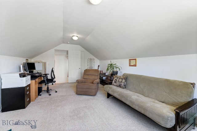 3194 Oliver St, Bozeman, MT 59718 - office area with carpet flooring and vaulted ceiling