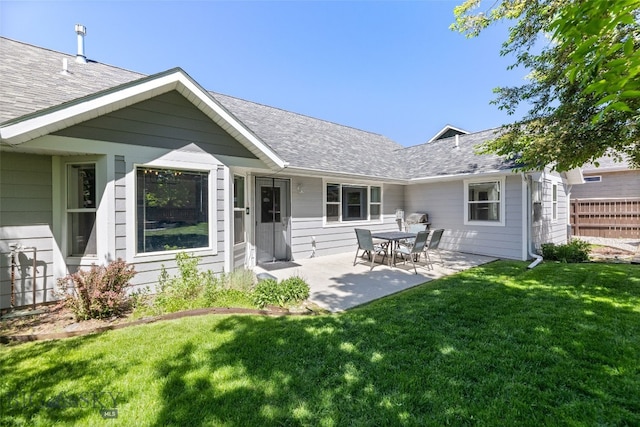 3194 Oliver St, Bozeman, MT 59718 - back of house featuring a patio area and roof with shingles